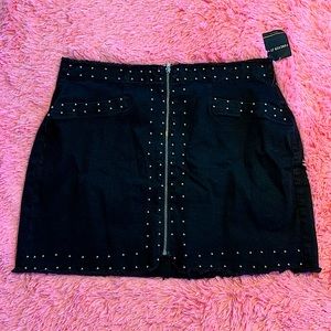 Studded mini skirt